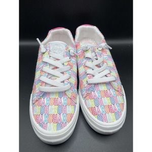ROXY Shoes Sneakers RG RAE SLIP ON LACES PASTEL LOGO YOUTH SZ 4 ARGS600127